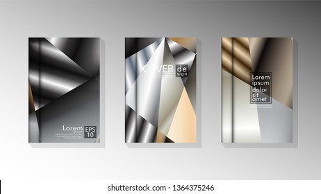 Set Cover design Triangle background abstract with neutrals colors