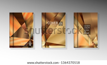 Set Cover design Triangle background abstract with luxurious colors