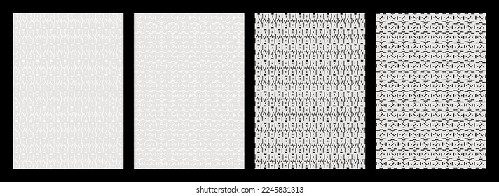 Set of Cover Designs, backgrounds, catalogues, invitations, textile patterns. Creative abstract freehand sketch of stems and dots elements. vector, luxury, simple. hand sketch pattern