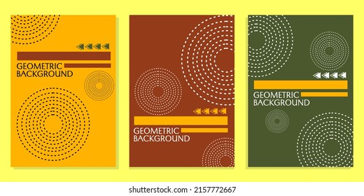 conjunto de diseños de portada en tonos anaranjados, rojos y verdes en un estilo abstracto moderno y dinámico. adecuado para plantillas de portada de libros, informes, presentaciones