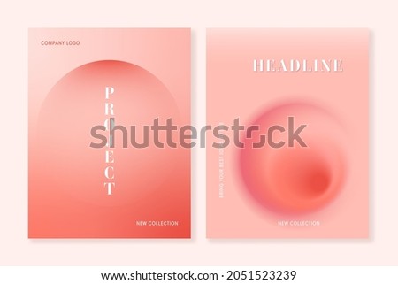 Set of cover templates with colored bright gradient backgrounds. For covers, posters, banners, flyers, presentations and other projects. Vector, can be used for printing.