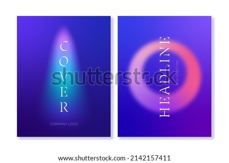 Set of cover templates with gradient backgrounds. For magazines, brochures, catalogs, branding, social media and other projects. Just add your title and description.
