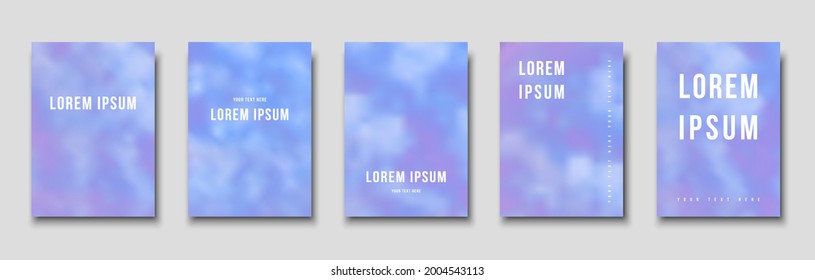 Set of cover templates. Vector blurred backgrounds for flyers, posters and placards design