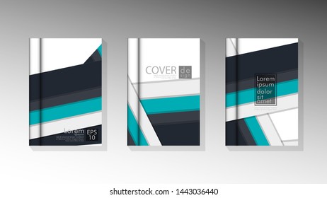 Set the cover vector of the book with overlapping rectangles. suitable for any background. cover design in eps 10
