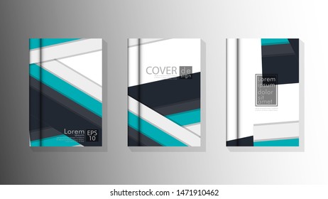 Set the cover vector of the book with overlapping rectangles. suitable for any background. cover design in eps 10
