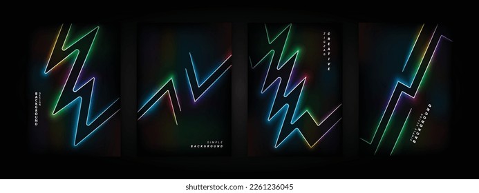 set of cover zigzag design offers a unique and modern backdrop. Elegant colors. Suitable for various projects. digital marketing, business cover, magazine