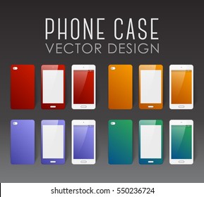 Set of covers and backgrounds for mobile phone screen