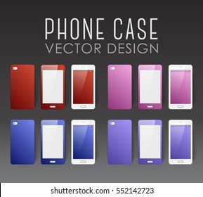 Set of covers and backgrounds for mobile phone screen