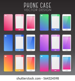 Set of covers and backgrounds for mobile phone screen