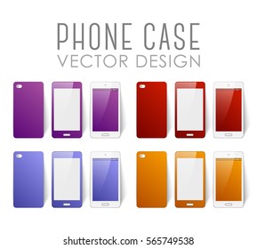 Set of covers and backgrounds for mobile phone screen
