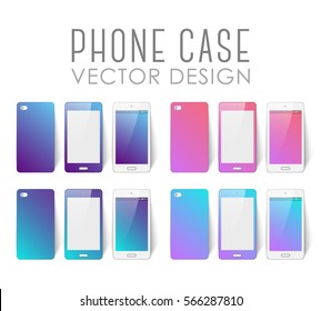 Set of covers and backgrounds for mobile phone screen
