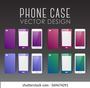 Set of covers and backgrounds for mobile phone screen