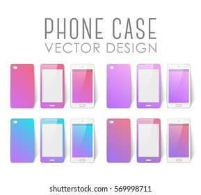 Set of covers and backgrounds for mobile phone screen