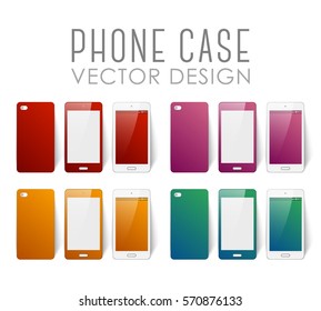 Set of covers and backgrounds for mobile phone screen