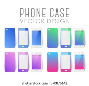 Set of covers and backgrounds for mobile phone screen