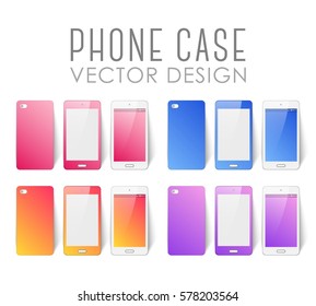 Set of covers and backgrounds for mobile phone screen