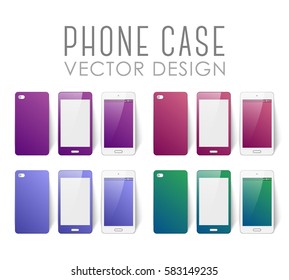 Set of covers and backgrounds for mobile phone screen