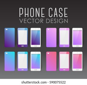 Set of covers and backgrounds for mobile phone screen
