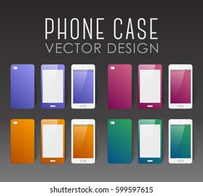 Set of covers and backgrounds for mobile phone screen