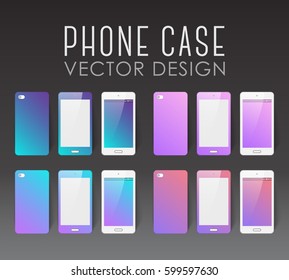 Set of covers and backgrounds for mobile phone screen