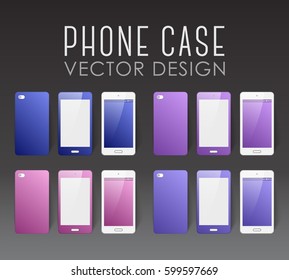 Set of covers and backgrounds for mobile phone screen