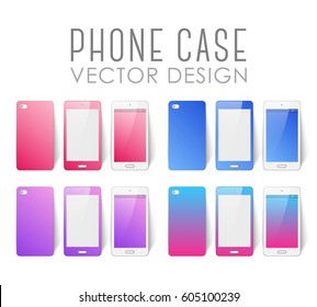 Set of covers and backgrounds for mobile phone screen
