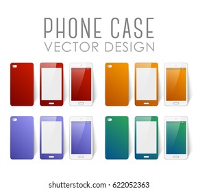 Set of covers and backgrounds for mobile phone screen