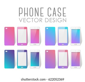 Set of covers and backgrounds for mobile phone screen