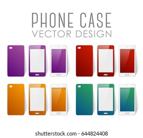 Set of covers and backgrounds for mobile phone screen