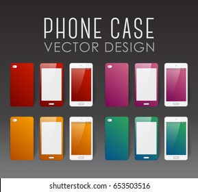 Set of covers and backgrounds for mobile phone screen