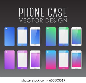 Set of covers and backgrounds for mobile phone screen