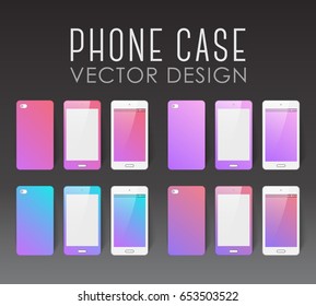 Set of covers and backgrounds for mobile phone screen