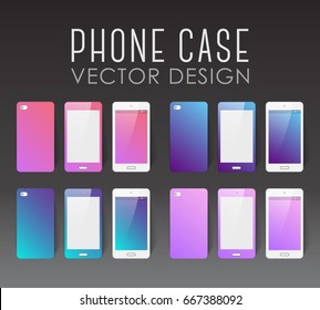 Set of covers and backgrounds for mobile phone screen