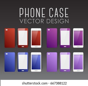 Set of covers and backgrounds for mobile phone screen