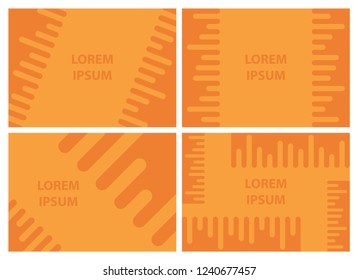 Set of covers, brochure, flyer template design with abstract background