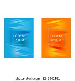 Set of covers, brochure, flyer template design with abstract background
