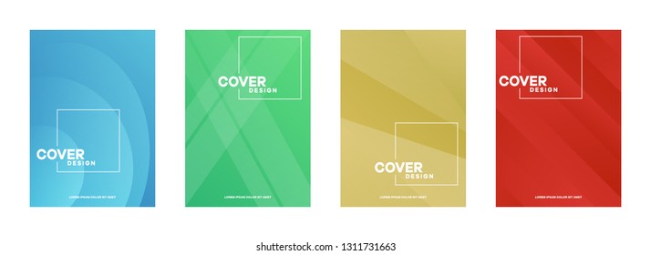 Set of covers, brochure, flyer template design with abstract background
