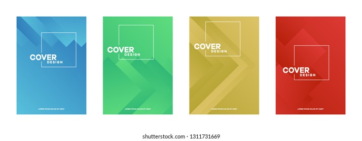 Set of covers, brochure, flyer template design with abstract background