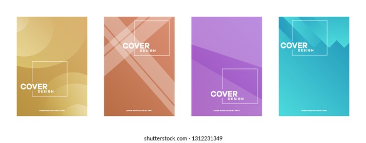 Set of covers, brochure, flyer template design with abstract background