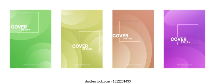 Set of covers, brochure, flyer template design with abstract background