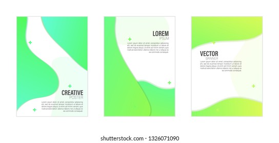 Set of covers, brochure, flyer template design with abstract background
