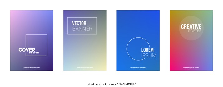Set of covers, brochure, flyer template design with abstract background