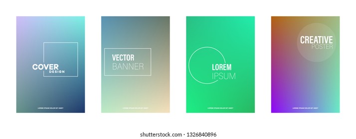 Set of covers, brochure, flyer template design with abstract background
