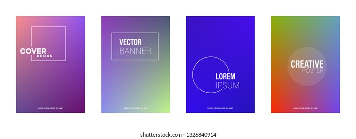 Set of covers, brochure, flyer template design with abstract background