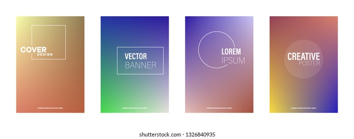 Set of covers, brochure, flyer template design with abstract background