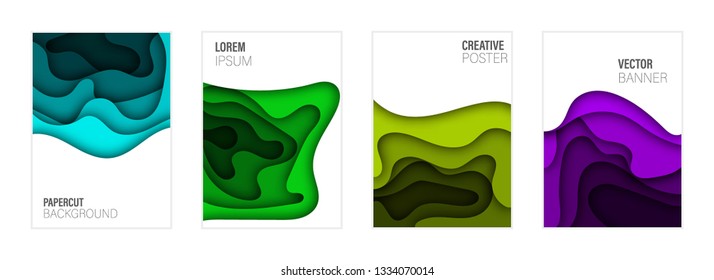 Set of covers, brochure, flyer template design with abstract background
