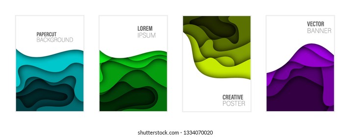 Set of covers, brochure, flyer template design with abstract background