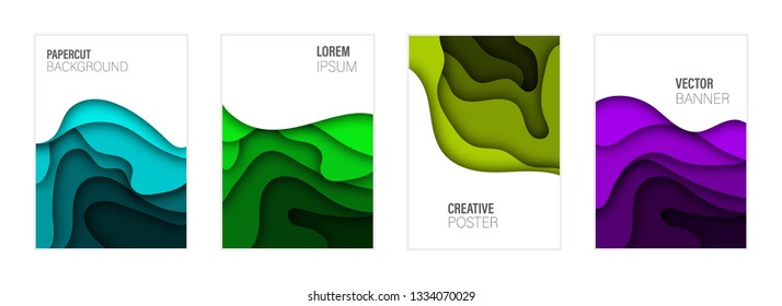 Set of covers, brochure, flyer template design with abstract background