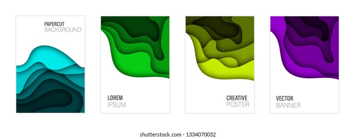 Set of covers, brochure, flyer template design with abstract background