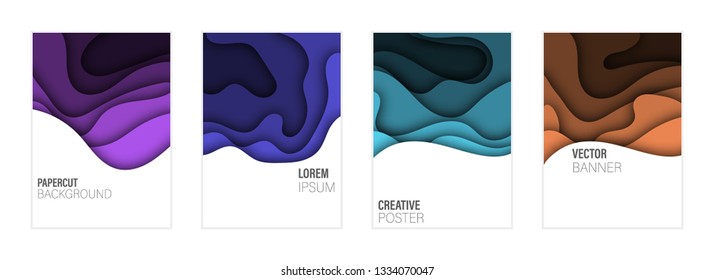 Set of covers, brochure, flyer template design with abstract background